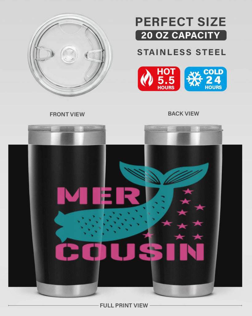 Mer Cousin 324#- mermaid- Tumbler