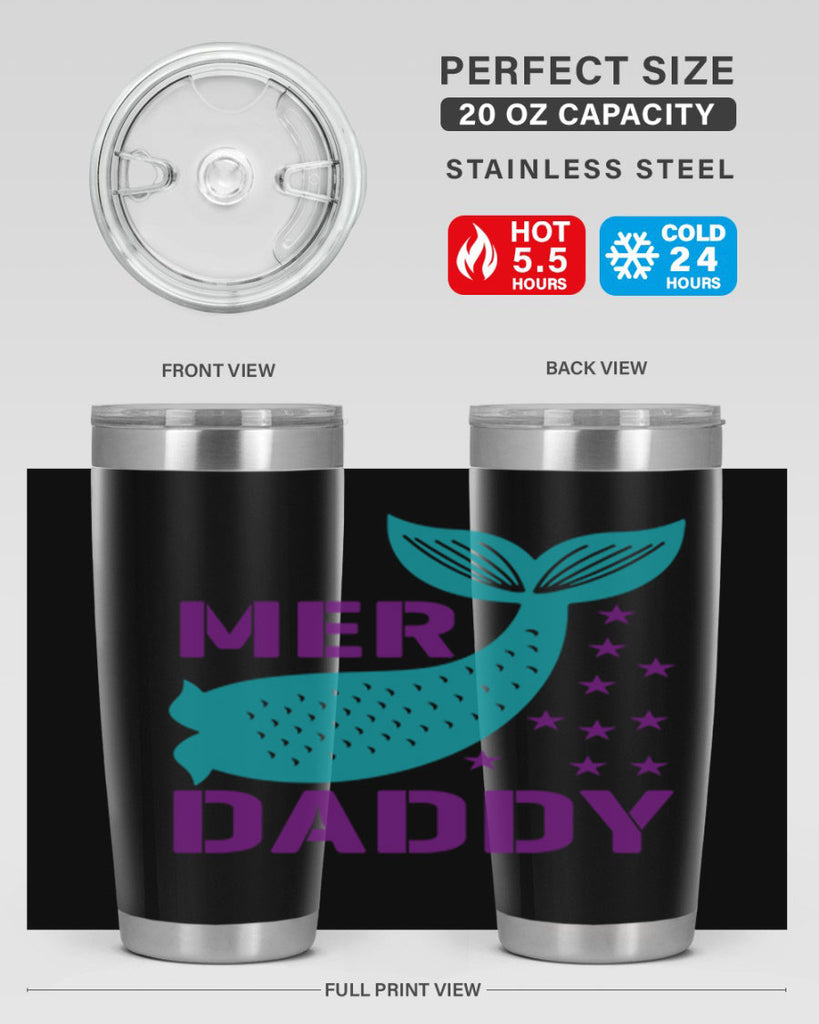 Mer Daddy 326#- mermaid- Tumbler