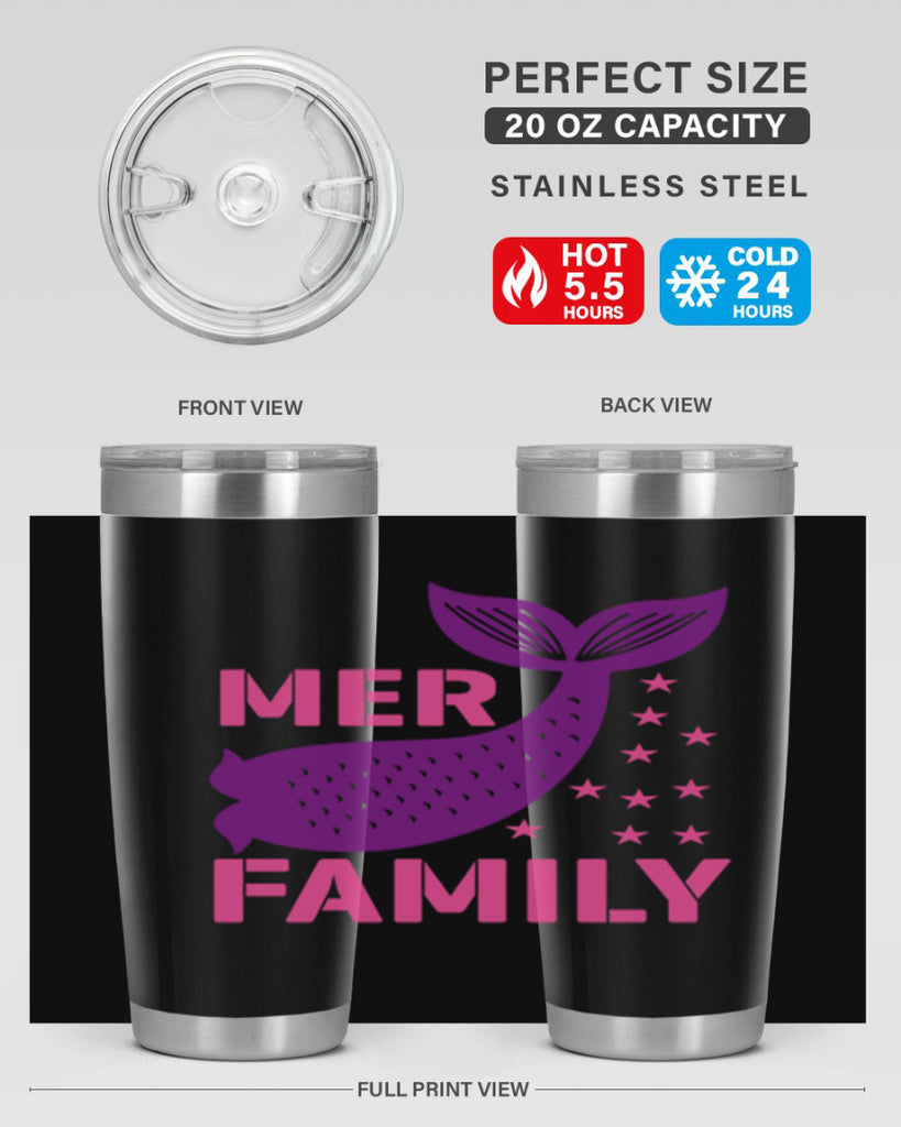 Mer Family 327#- mermaid- Tumbler