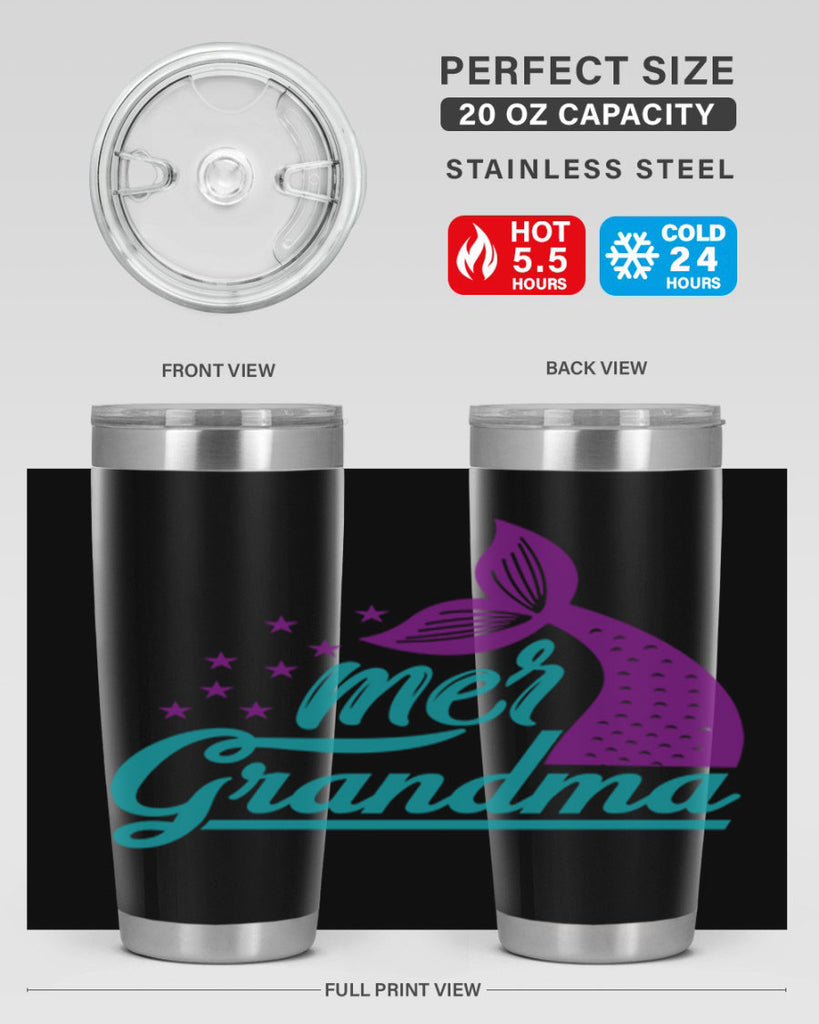 Mer Grandma 328#- mermaid- Tumbler