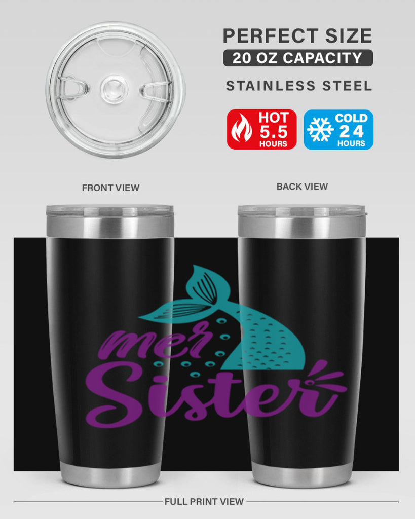 Mer Sister 346#- mermaid- Tumbler