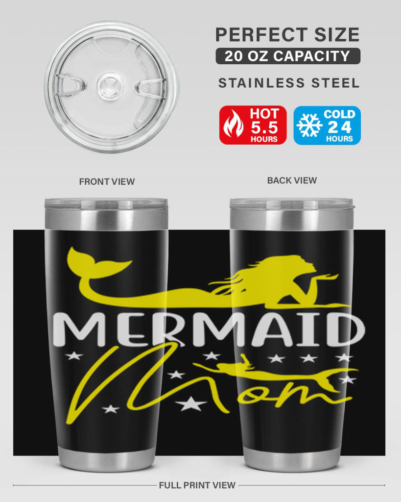 Mermaid Mom 370#- mermaid- Tumbler