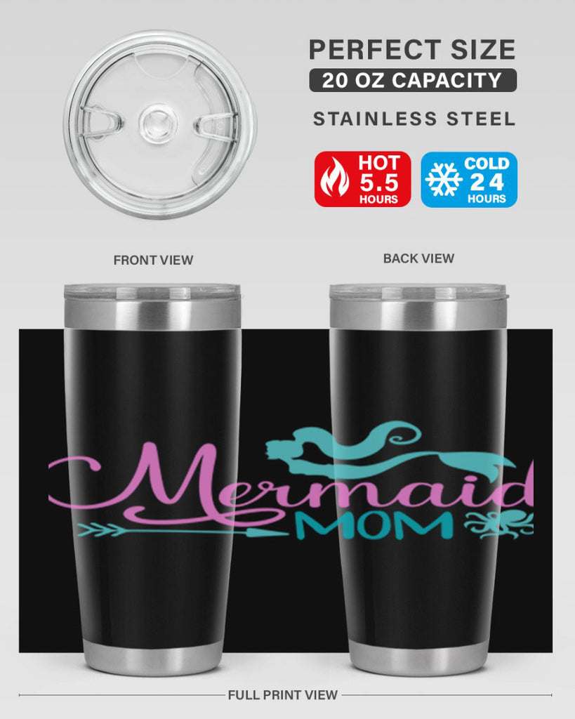 Mermaid Mom 374#- mermaid- Tumbler