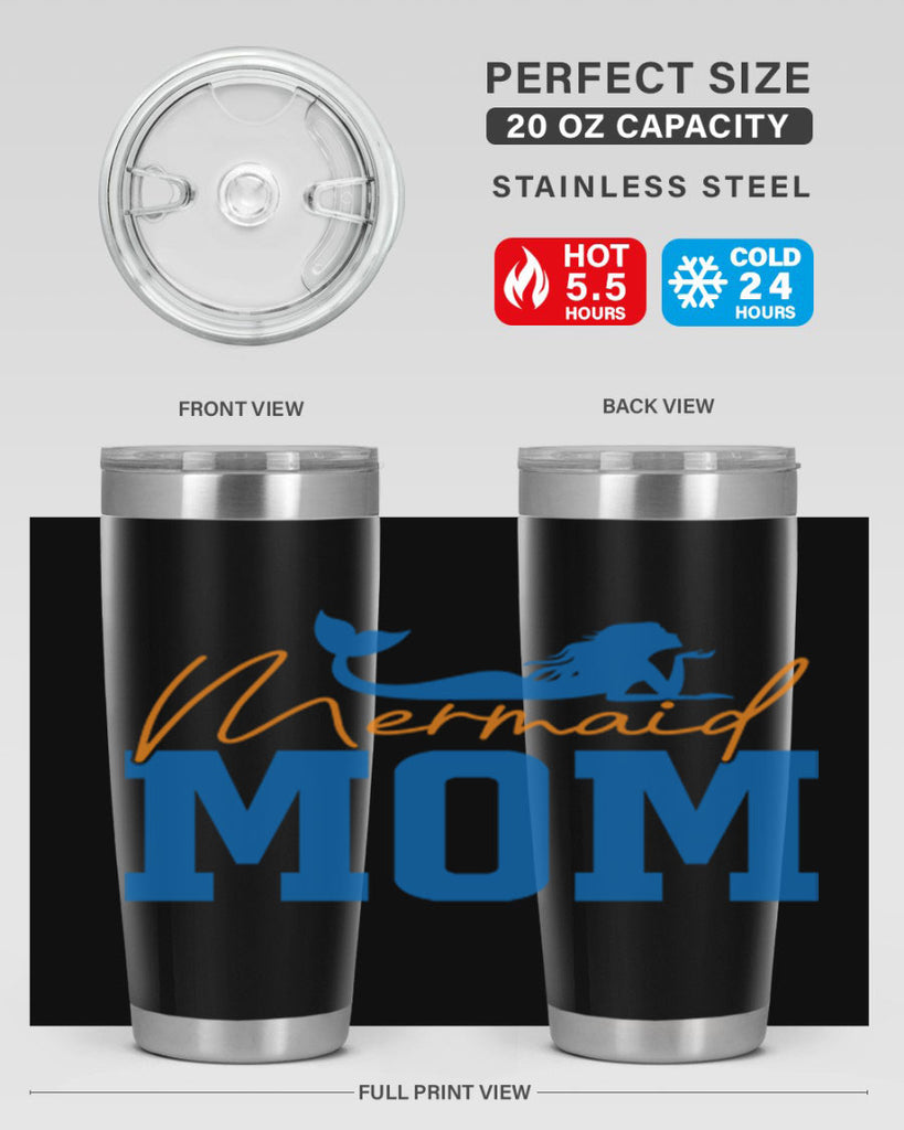 Mermaid Mom 375#- mermaid- Tumbler