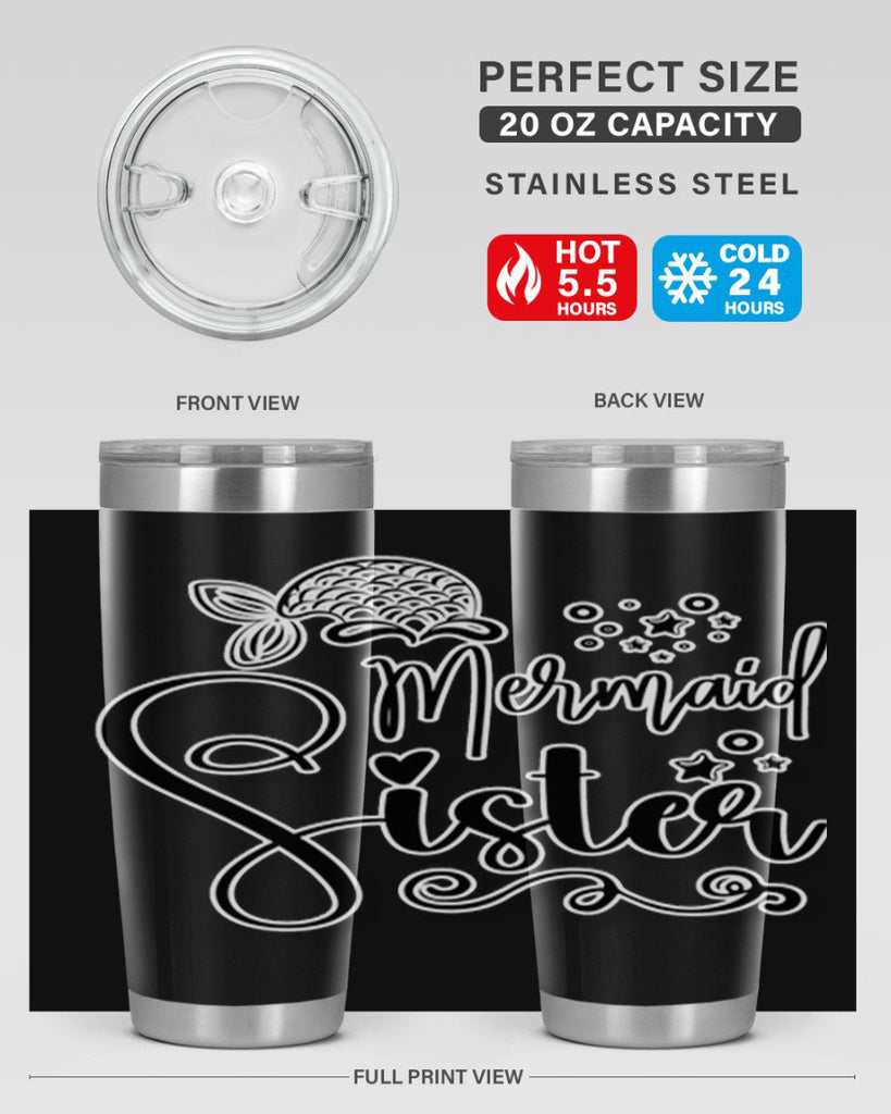 Mermaid Sister 441#- mermaid- Tumbler