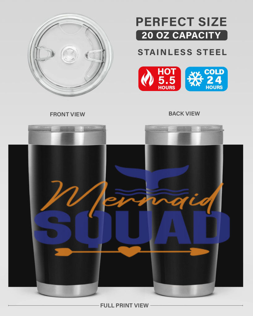 Mermaid Squad 376#- mermaid- Tumbler