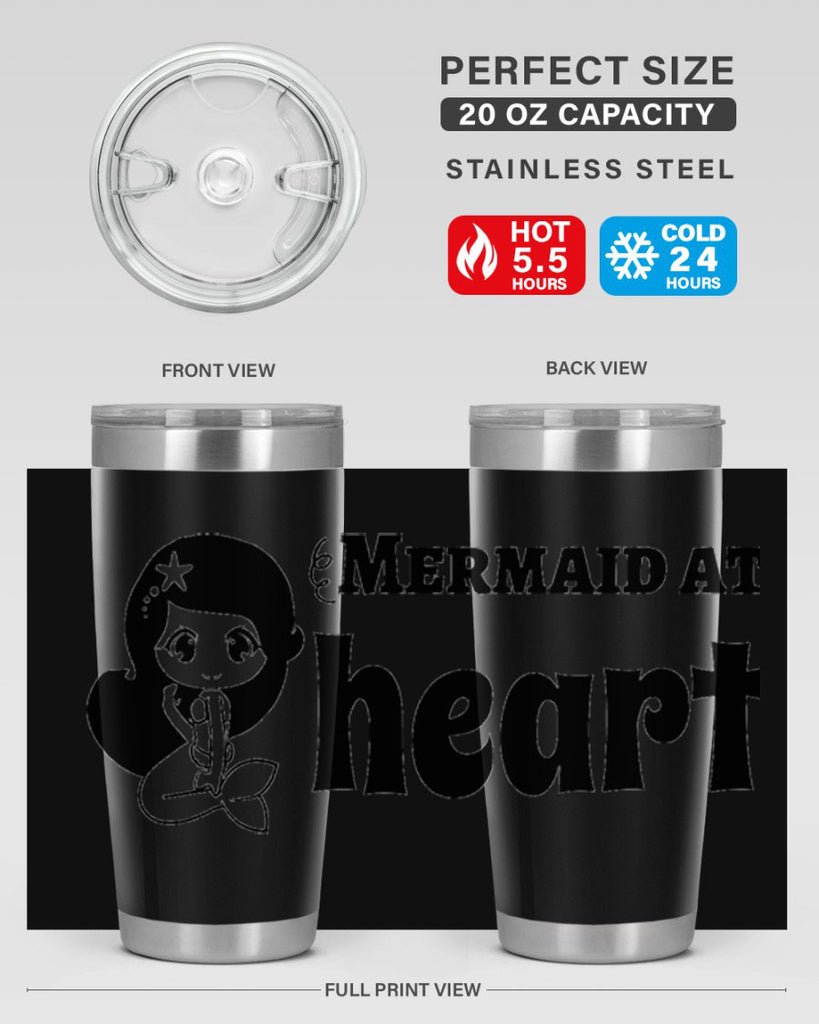 Mermaid at heart 393#- mermaid- Tumbler