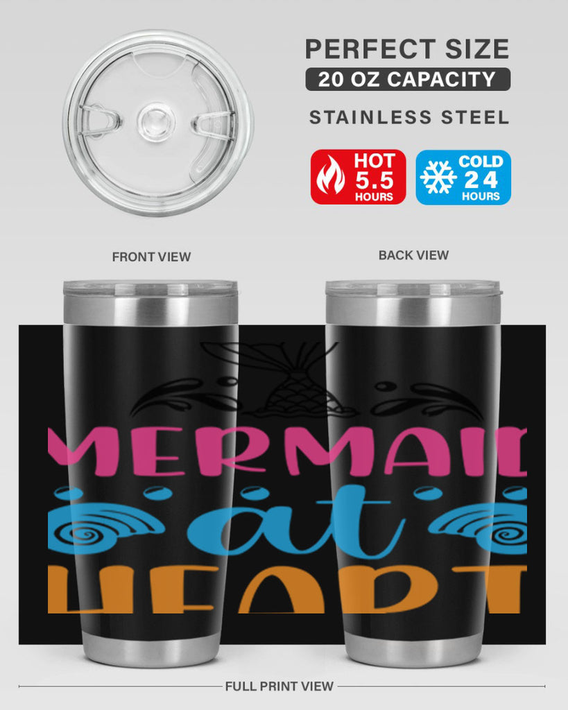 Mermaid at heart Design 396#- mermaid- Tumbler