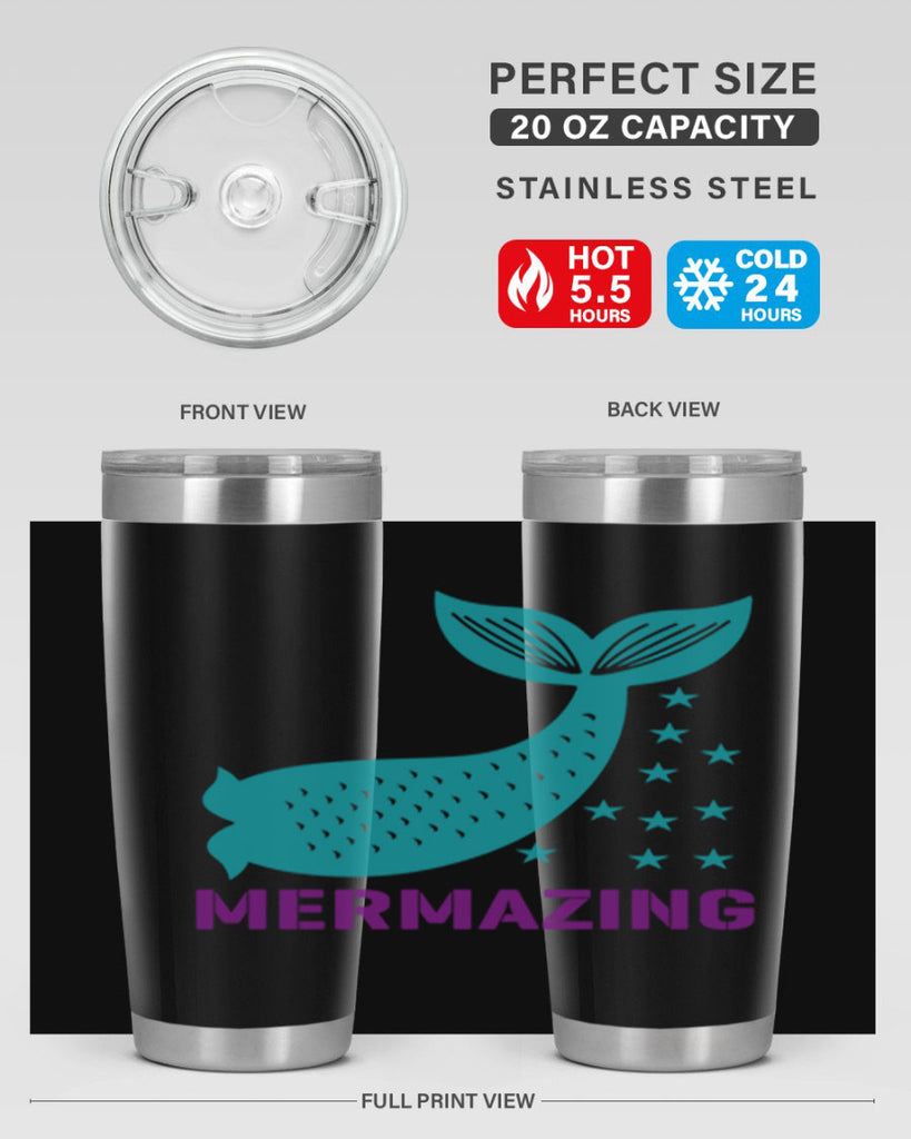 Mermazing 502#- mermaid- Tumbler