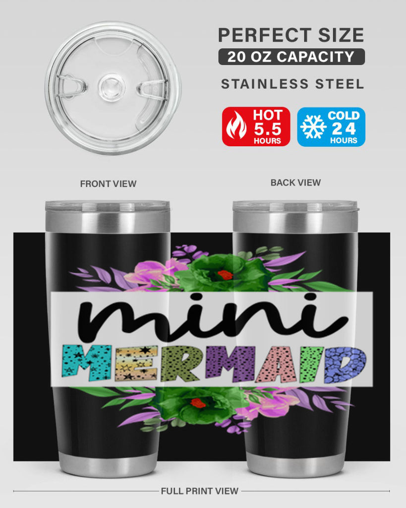 Mini Mermaid 505#- mermaid- Tumbler