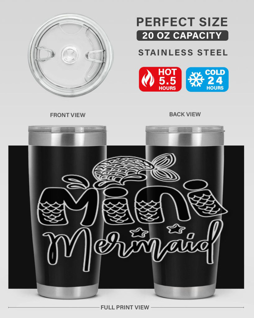 Mini Mermaid 508#- mermaid- Tumbler