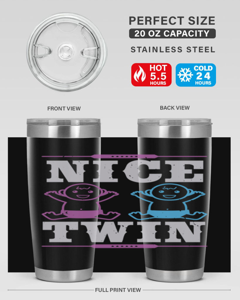 Nice Twin Style 26#- baby shower- tumbler