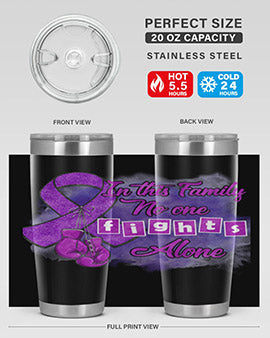 No One Figh Alone AlzheimerS Awareness 200#- alzheimers- Tumbler