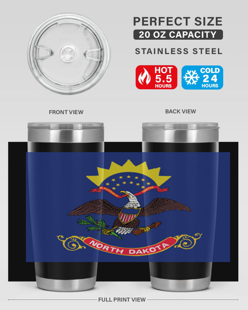 North Dakota 18#- Us Flags- Tumbler