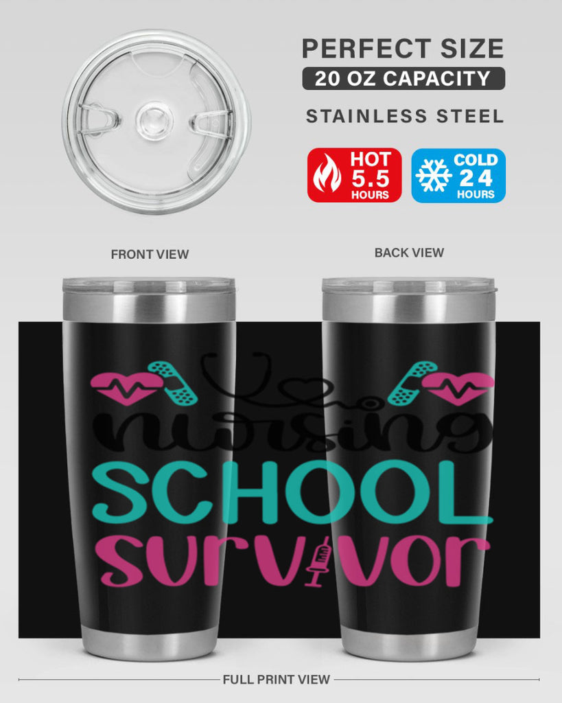 Nursing School Survivor Style Style 63#- nurse- tumbler