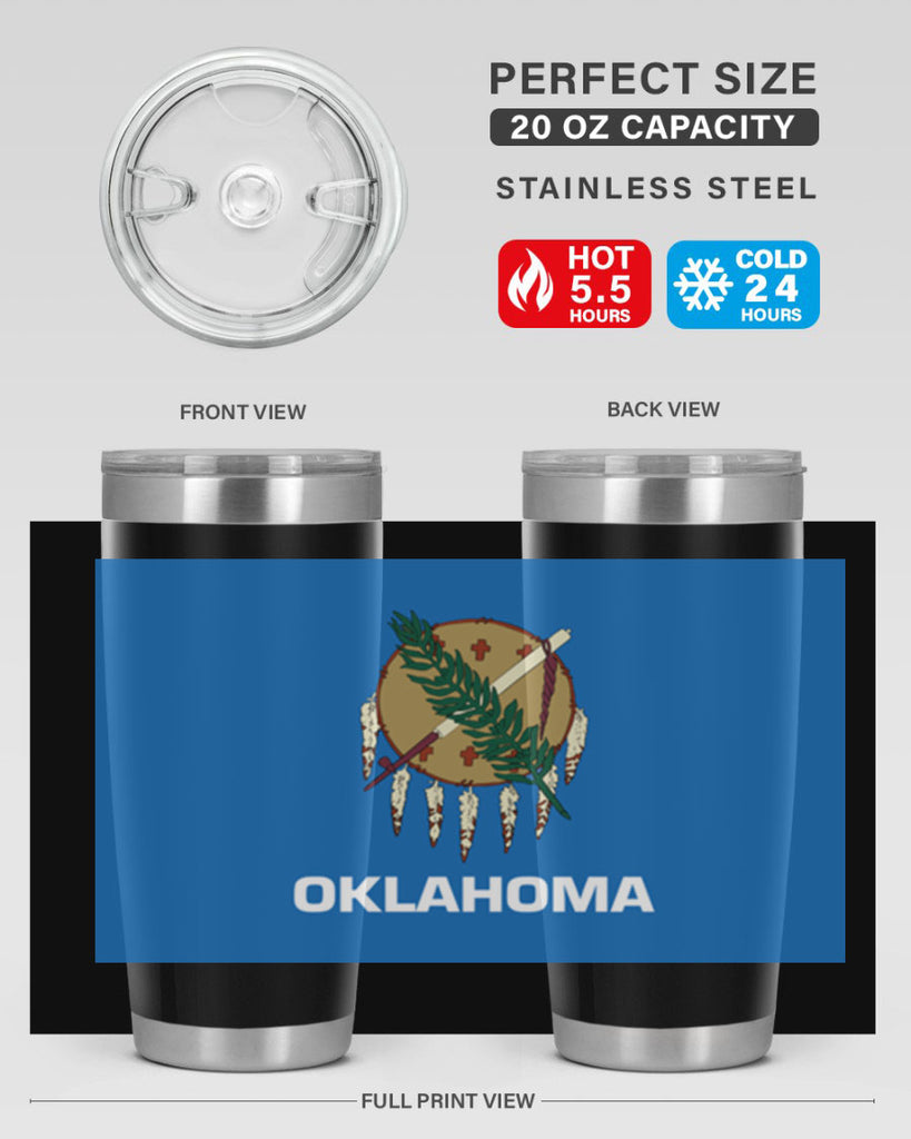 Oklahoma 16#- Us Flags- Tumbler