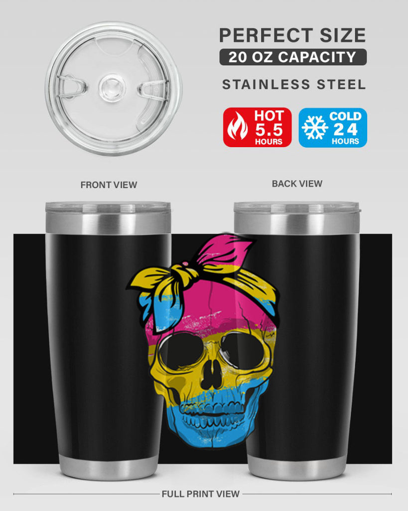 Pansexual Lgbtq Skull Gay Pride Png 30#- lgbt- Tumbler