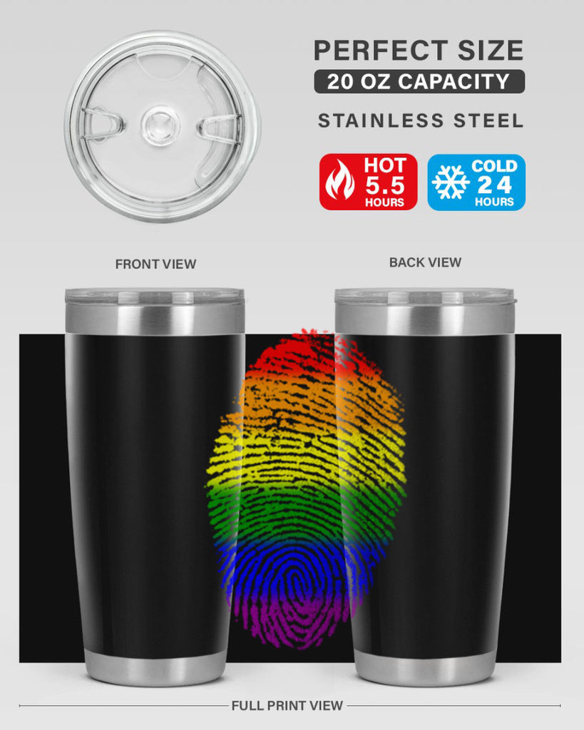 Rainbow Finger print 10#- lgbt- Tumbler