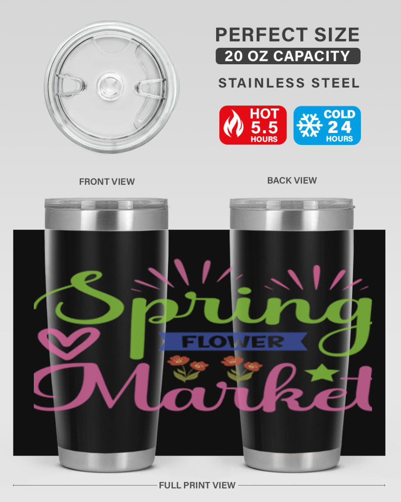 Spring Flower Market  487#- spring- Tumbler