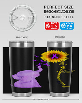 Sunflower Alzheimer Awareness shirt I Will Remember For You 215#- alzheimers- Tumbler