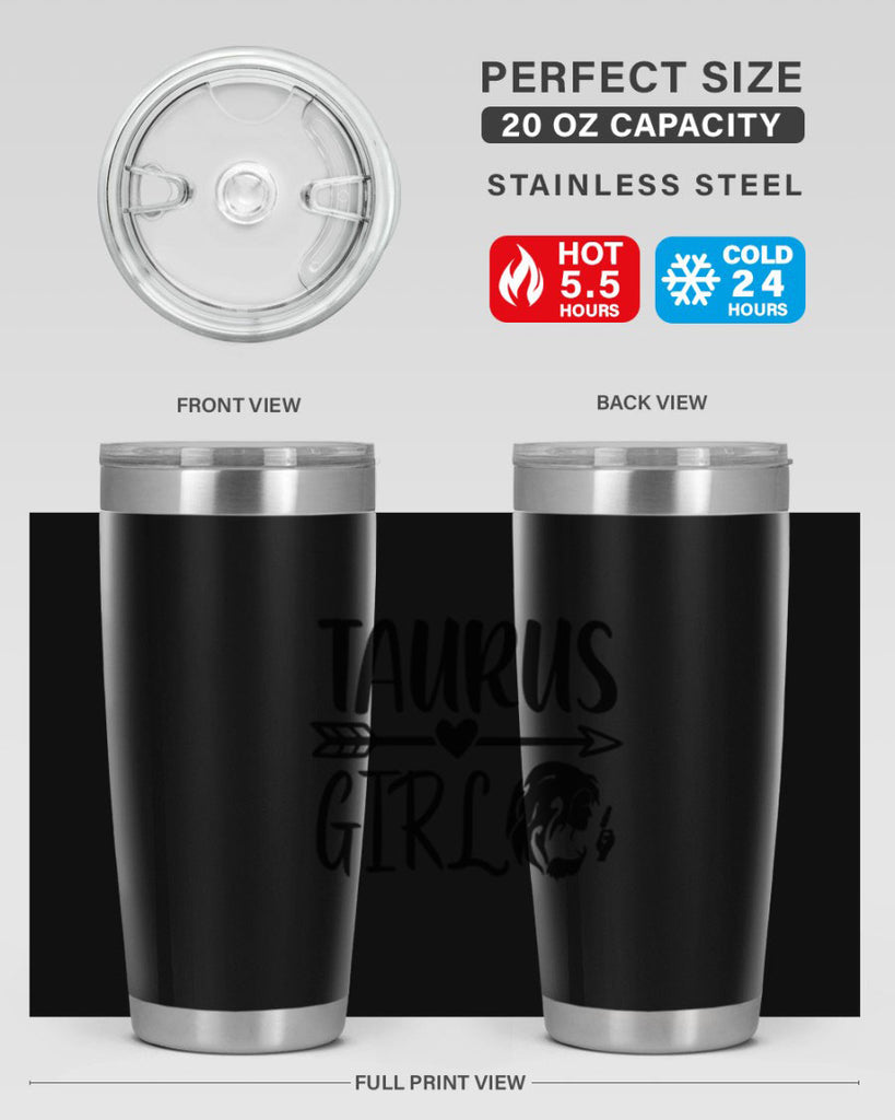 Taurus girl 498#- zodiac- Tumbler