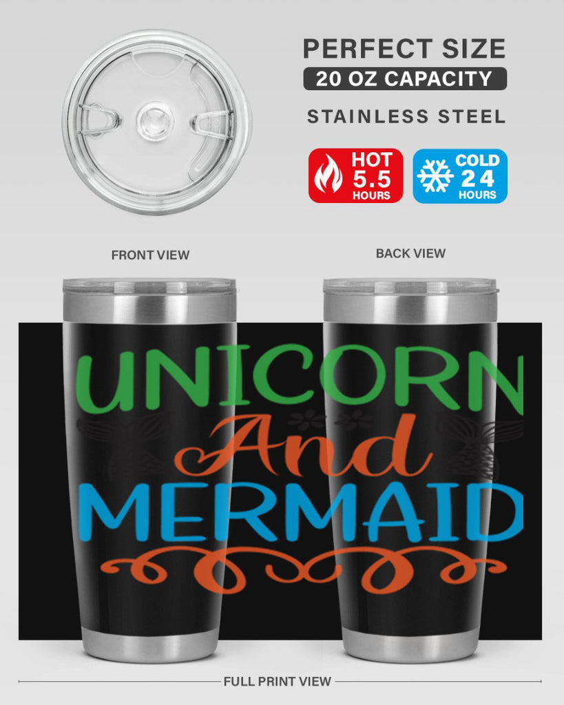 Unicorn And Mermaid 659#- mermaid- Tumbler