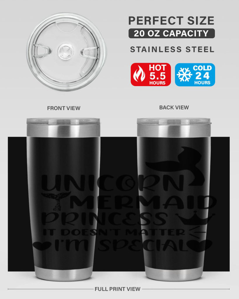 Unicorn Mermaid princess it doesnt 662#- mermaid- Tumbler