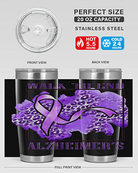 Walk o End AlzheimerS Purple Ribbon 220#- alzheimers- Tumbler