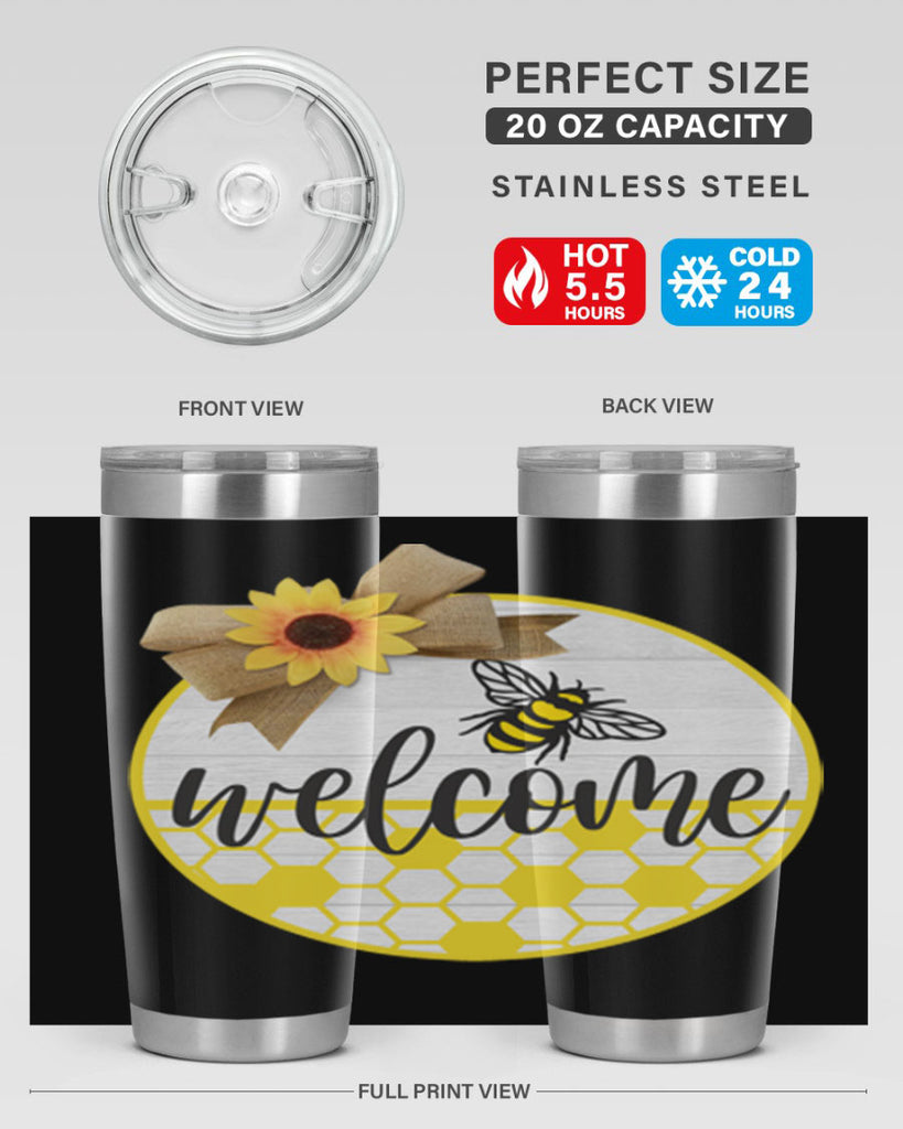 Welcome Bee and hive Mockup566#- spring- Tumbler