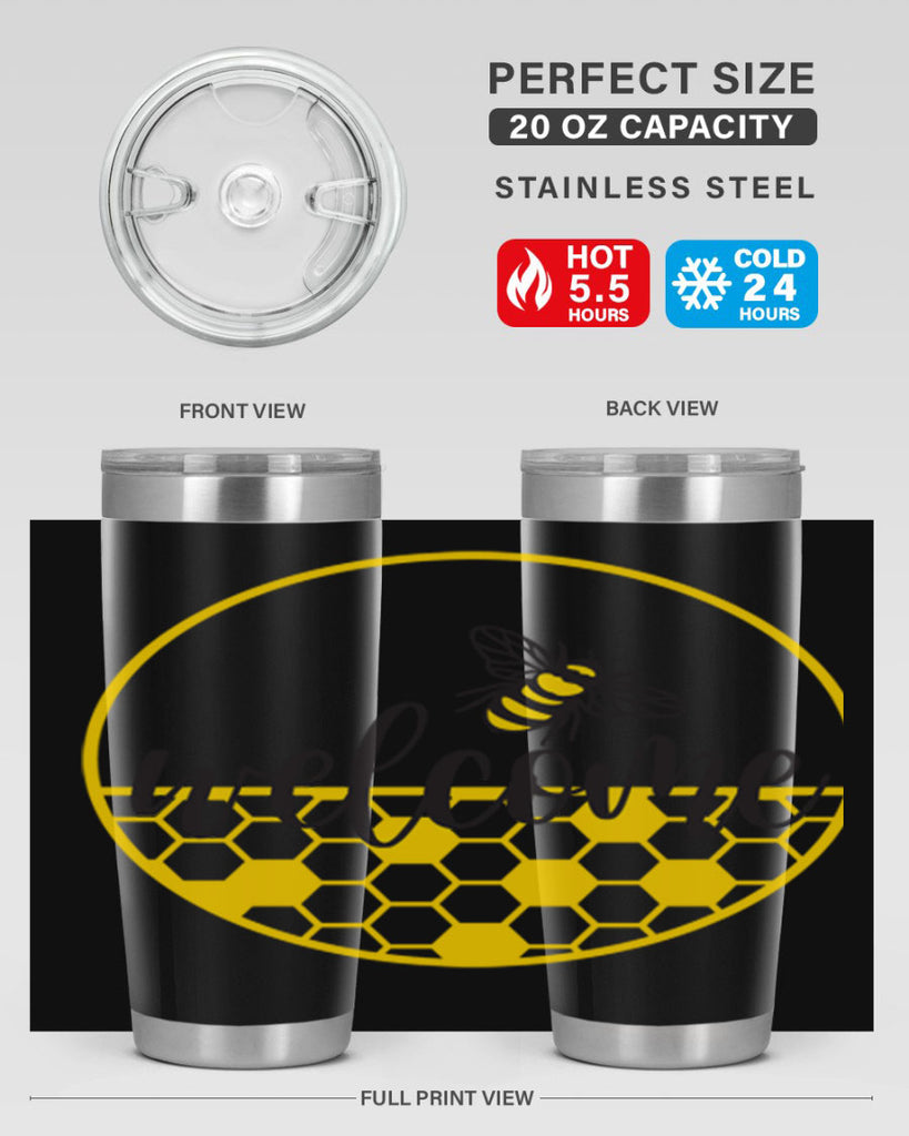 Welcome Bee and hive567#- spring- Tumbler