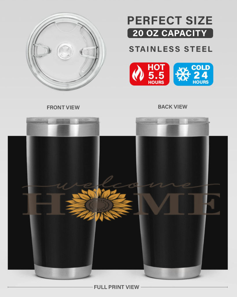 Welcome Home sunflower573#- spring- Tumbler