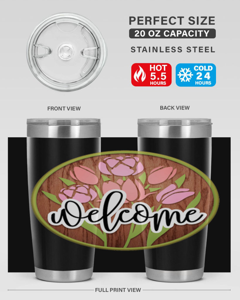 Welcome flowers bouquet Mockup570#- spring- Tumbler