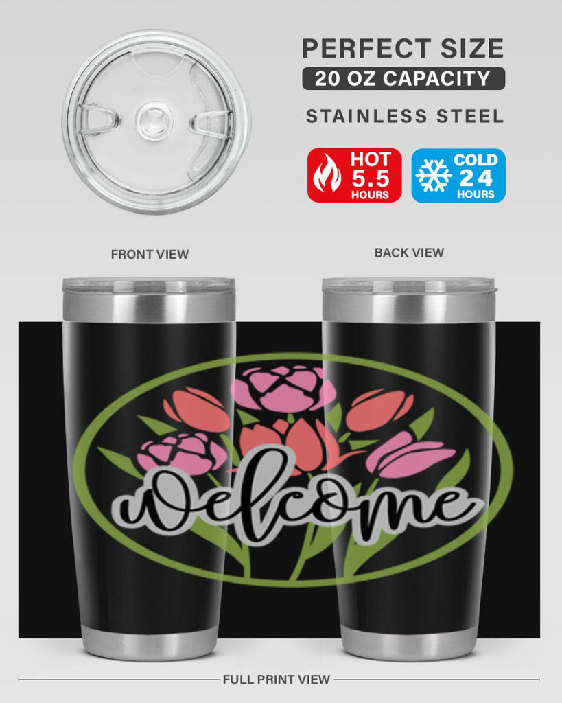 Welcome flowers bouquet571#- spring- Tumbler