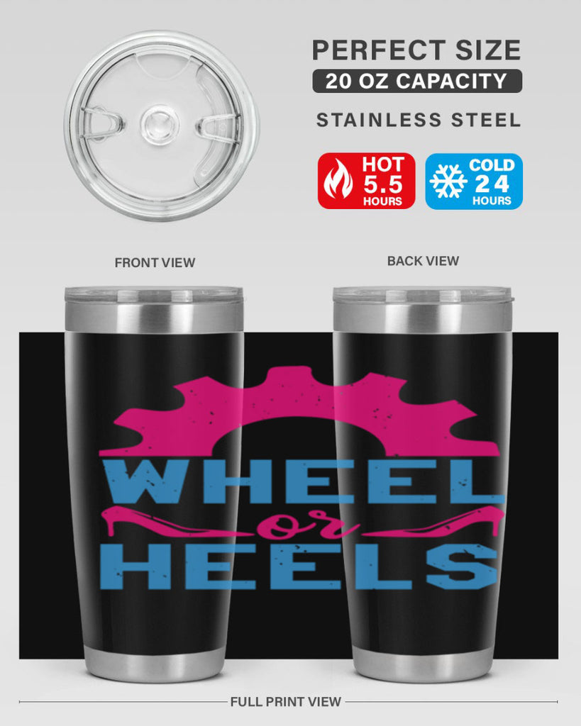 Wheel or Heels Style 8#- baby shower- tumbler