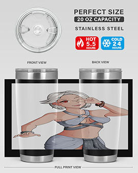 White hair girl wearing summer outfit 40#- anime- Tumbler