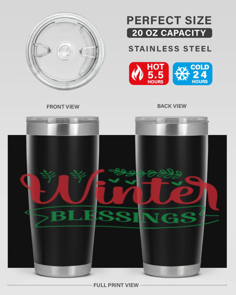 Winter Blessings 494#- winter- Tumbler