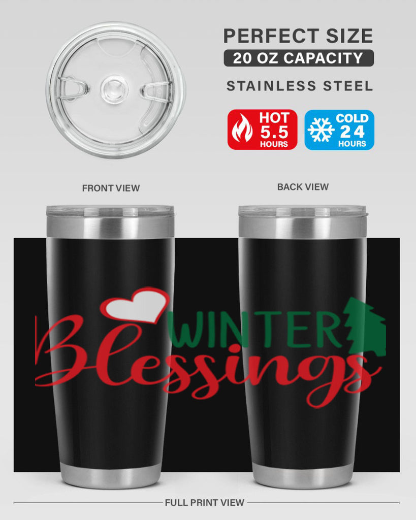 Winter Blessings 546#- winter- Tumbler