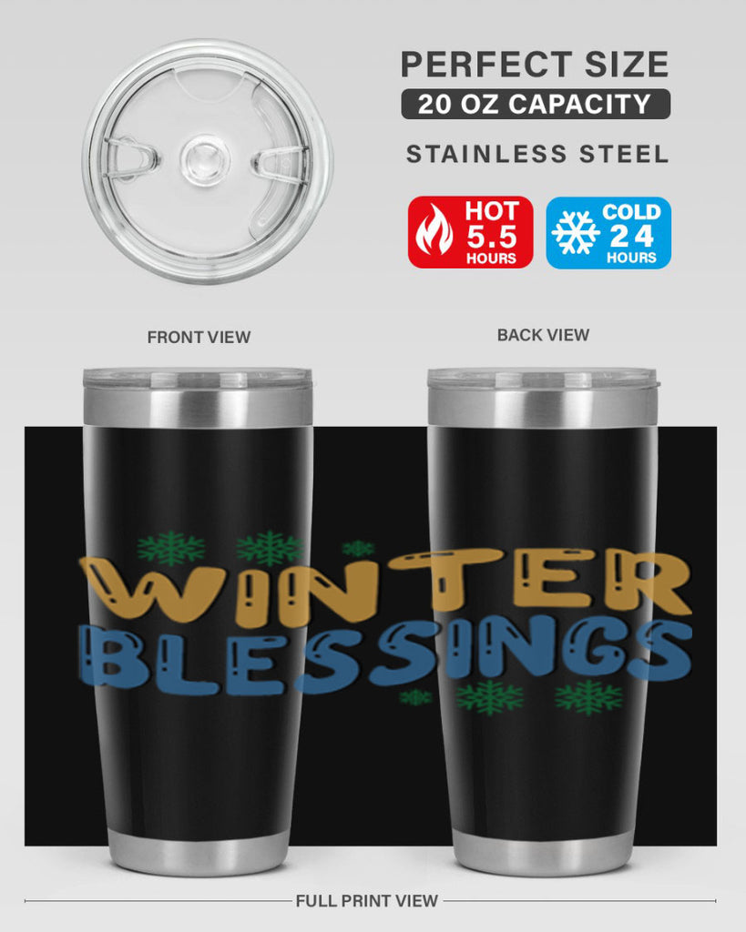 Winter Blessings 547#- winter- Tumbler