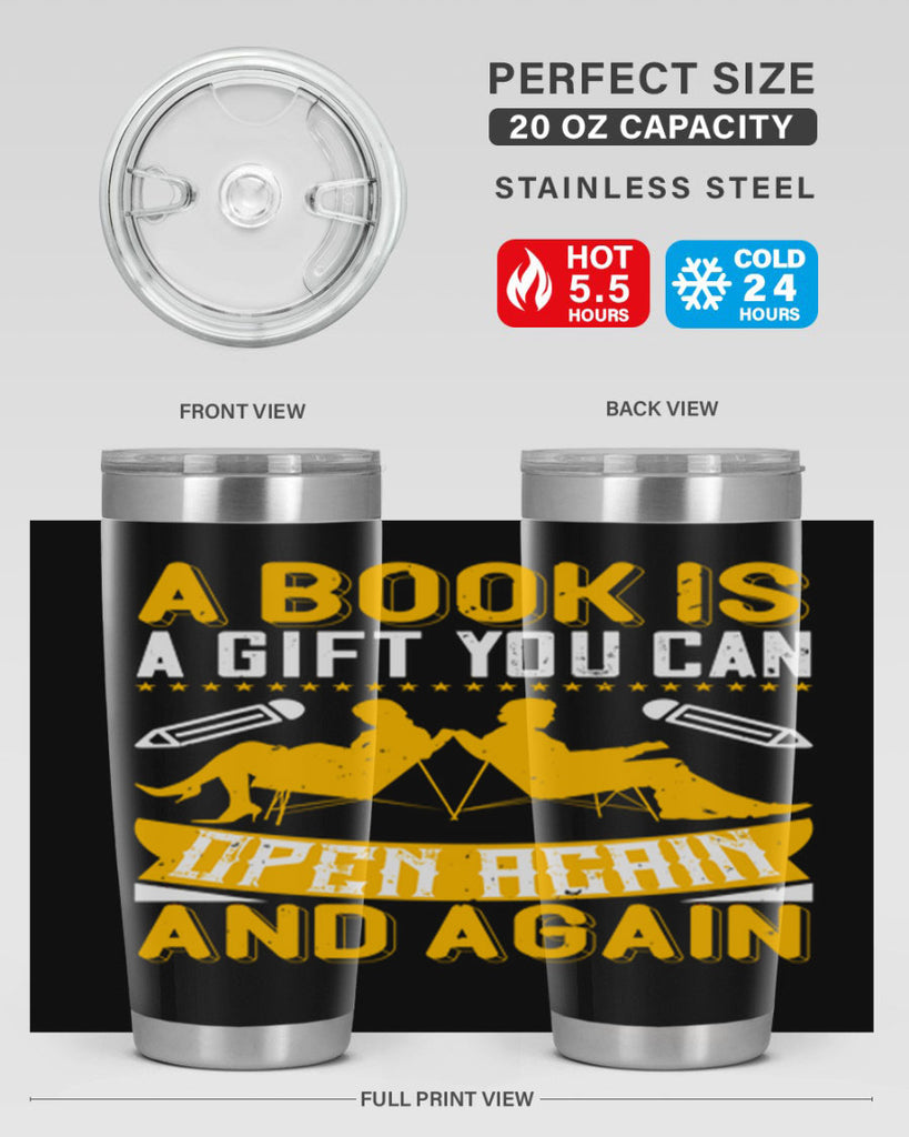 a book is a gift you can open again and again 80#- reading- Tumbler