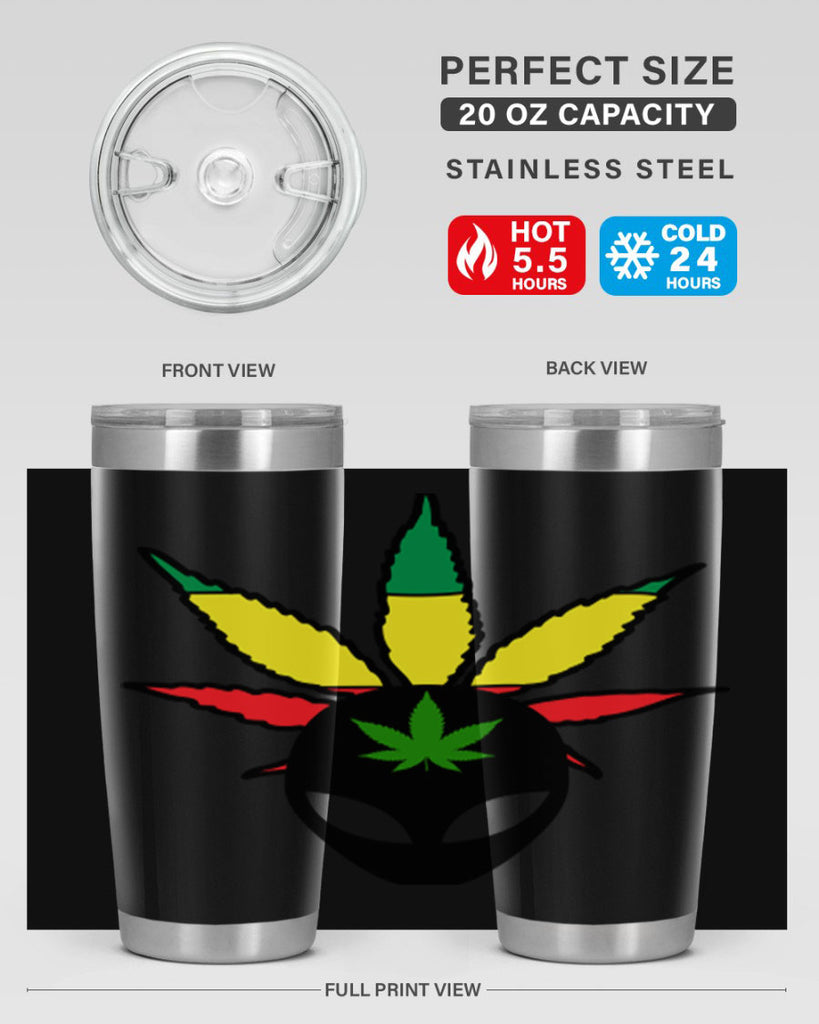 alien cannabis 10#- marijuana- Tumbler