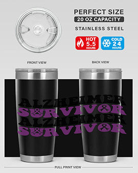 alzheimer survivor 9#- alzheimers- Tumbler