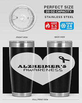 alzheimers awareness style 60#- alzheimers- Tumbler