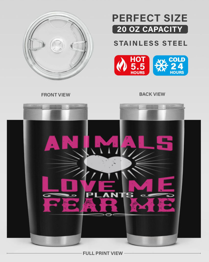 animals love me 102#- vegan- Tumbler