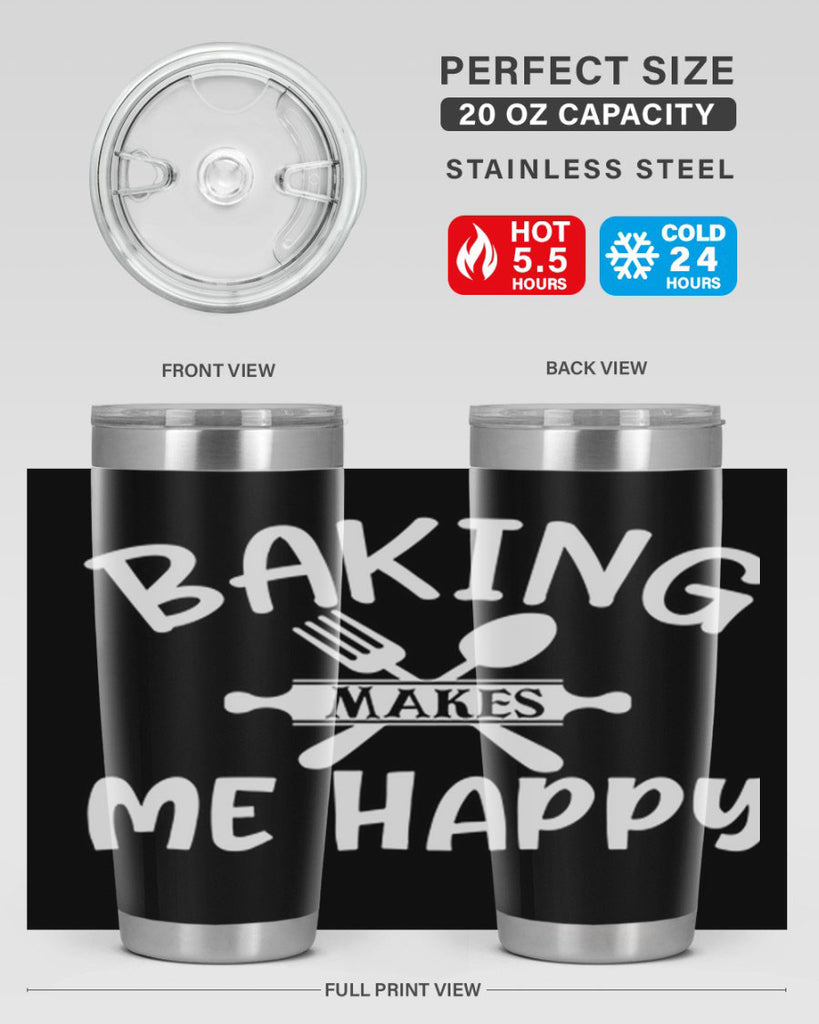 baking makes me happy 54#- kitchen- Tumbler