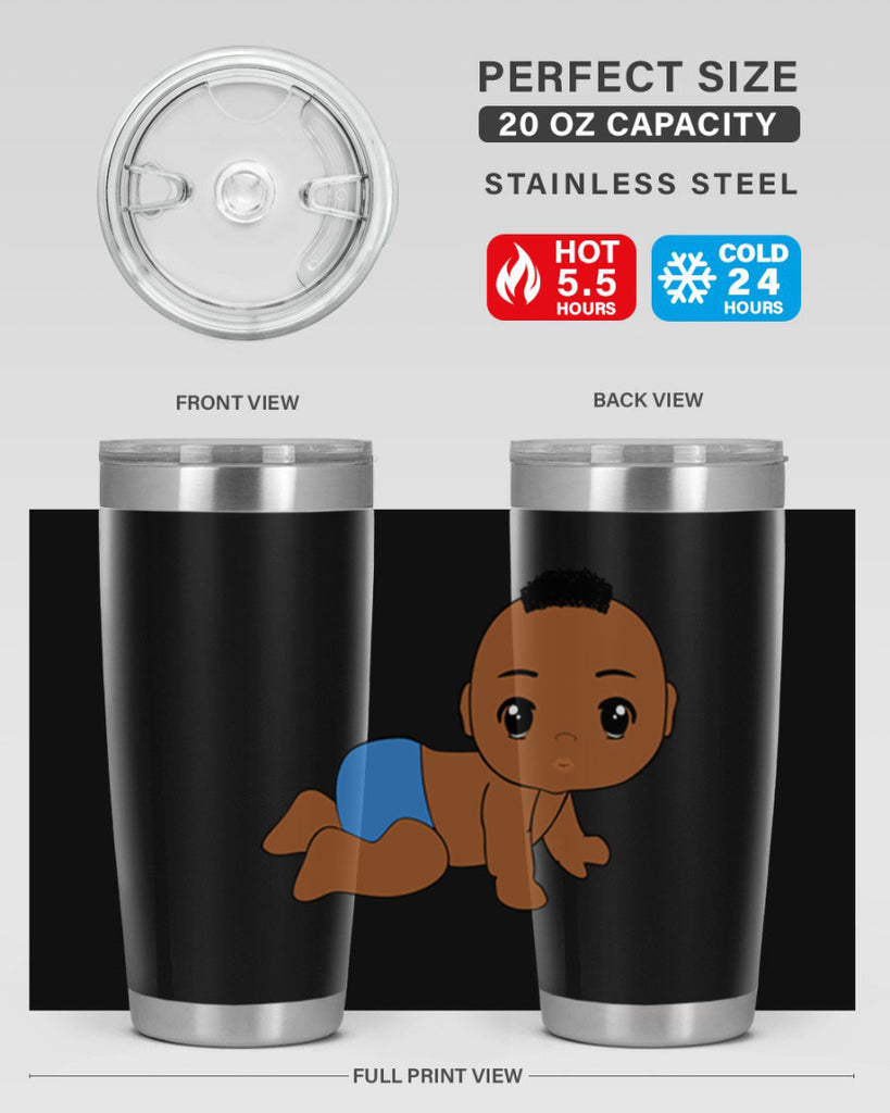 black baby boy 9#- black men - boys- tumbler