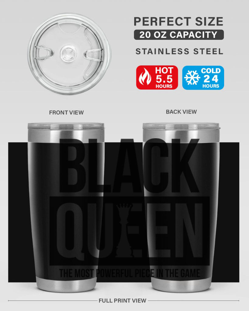black queen chess 224#- black words phrases- Cotton Tank