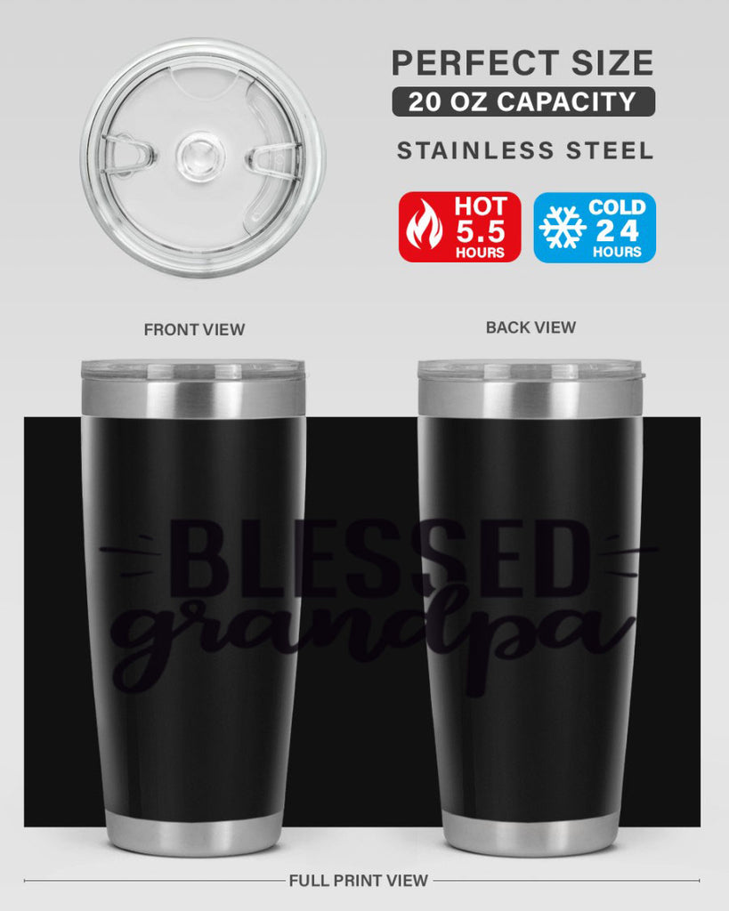 blessed grandpa 74#- grandpa - papa- Tumbler