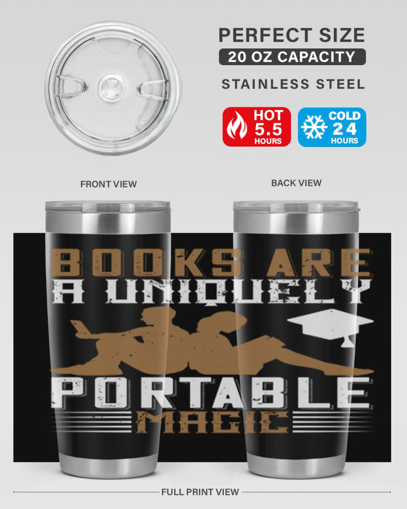 books are a uniquely portable magic 74#- reading- Tumbler