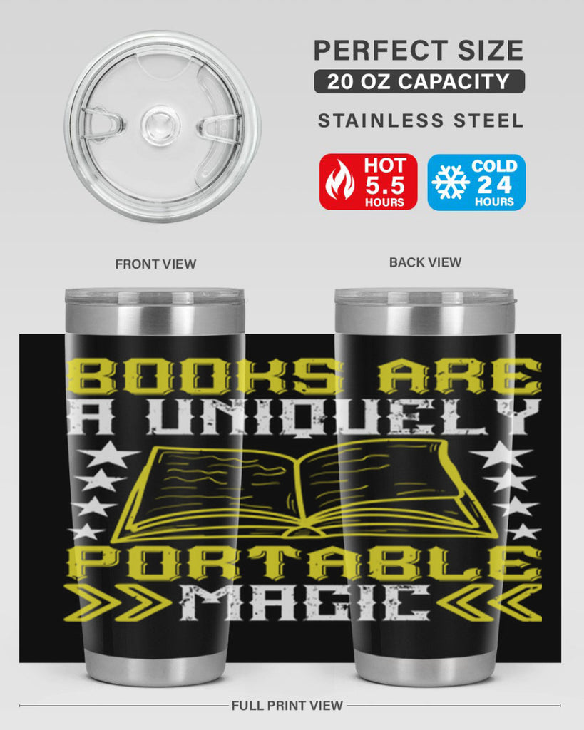 books are a uniquely portable magic 75#- reading- Tumbler