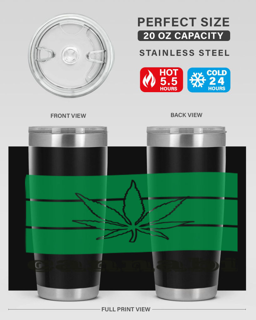 cannabi flag 36#- marijuana- Tumbler